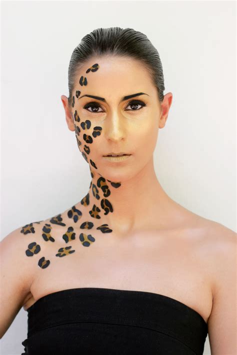 Leopard Print Make Up And Design Adult Face Painting Body Painting