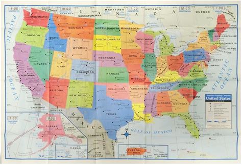 Usa 50 States 40 X 28 Including All Main Cities Us Map Poster Ultimate