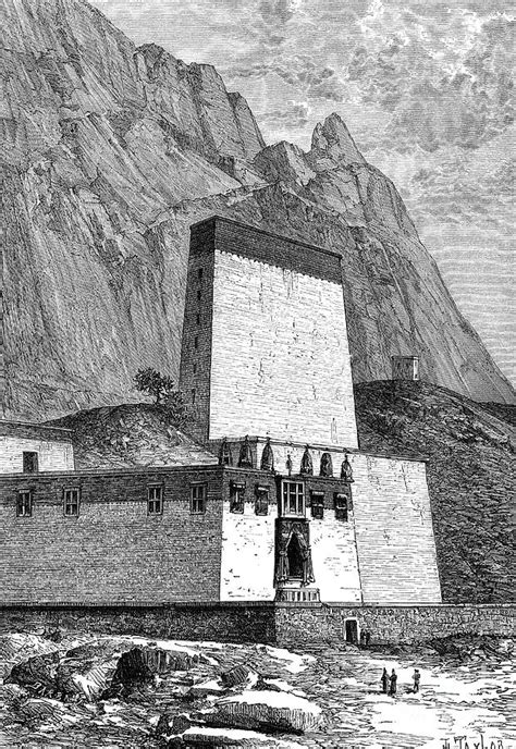 Monastery At Shigatze Tibet C1890 Drawing By Print Collector Fine