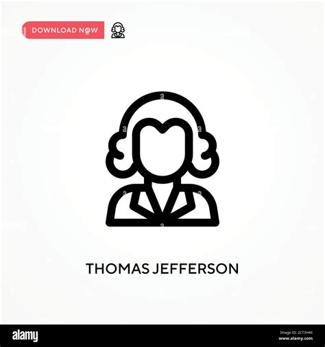 Thomas Jefferson Simple Vector Icono Ilustración Moderna Y Sencilla De