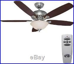 Budget lighting kits for ceiling fans make a lot of sense if you need to replace or upgrade an existing fan light. Hampton Bay 52 inch Ceiling Fan with Light and Remote ...
