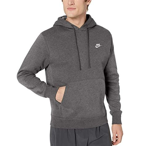 Nike Nike Sportswear Mens Club Fleece Pullover Hoodie Charcoal