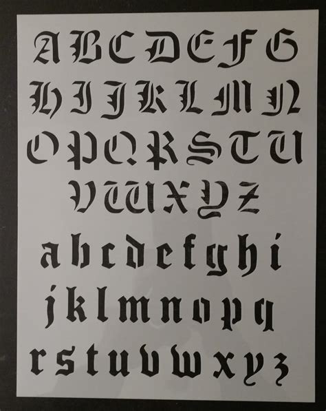 Old Olde English Alphabet Custom Stencil My Custom Stencils