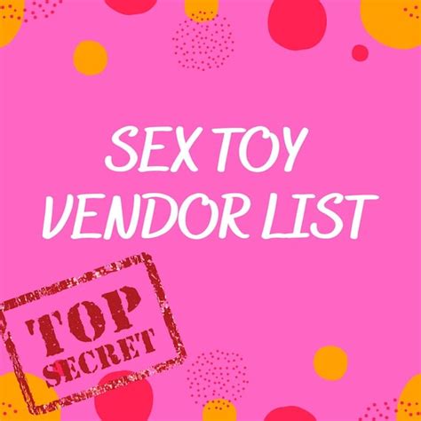 Sex Toy Vendor List Etsy