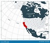 Ubicación Del Estado De California En El Mapa De Norteamérica Y ...