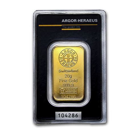 Buy 20 Gram Argor Heraeus Kinebar Design Gold Bar Apmex