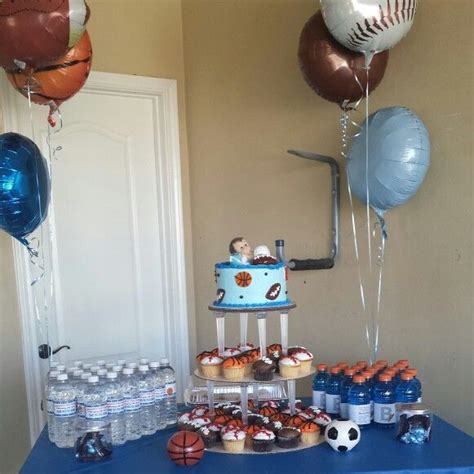 Ideas Sports Themed Baby Shower I Hosted Cake Gatorade Water