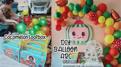Vlog 62 Cocomelon Birthday Theme Lootbox Diy Balloon Arch Decor ♥