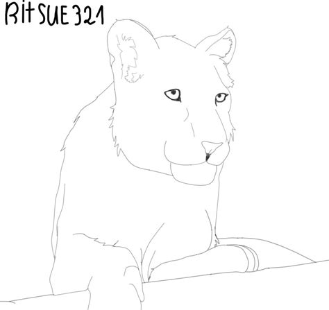 Lioness Lineart By Ritsue321 On Deviantart