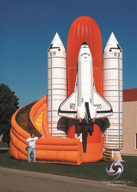 Inflatables Game Slides Turbo Slide Space Shuttle