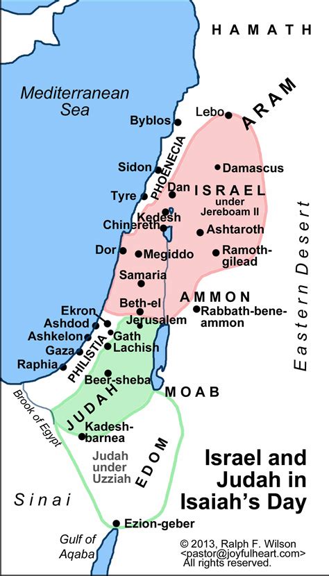 Maps Covering The Periods Of Isaiah S Prophecies
