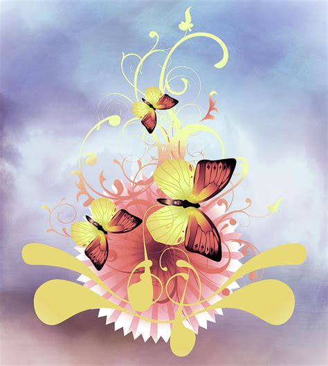 Butterfly Songs Contemporary Art Mixed Media By Georgiana Romanovna