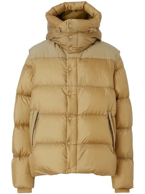 Burberry Detachable Sleeve Hooded Puffer Jacket Farfetch