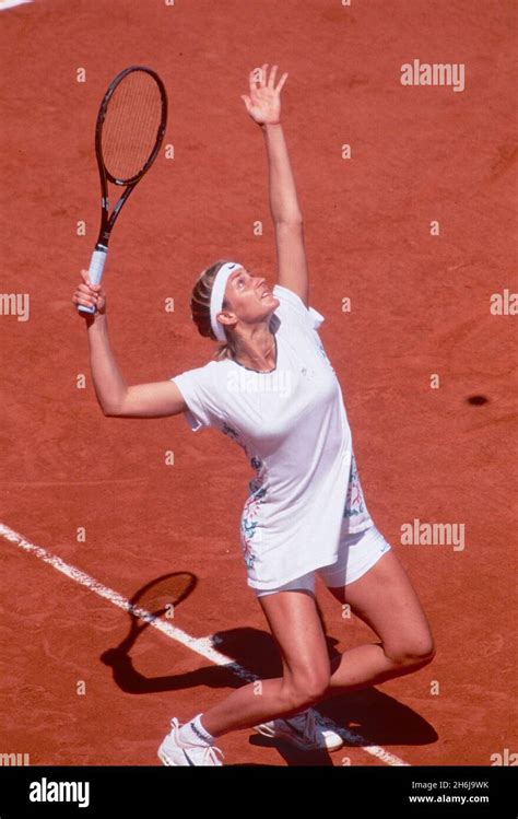 Canadian American French Tennis Player Mary Pierce At The French Open