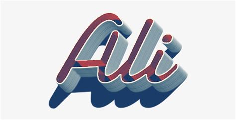 Ali 3d Letter Png Name Graphic Design Free Transparent Png Download
