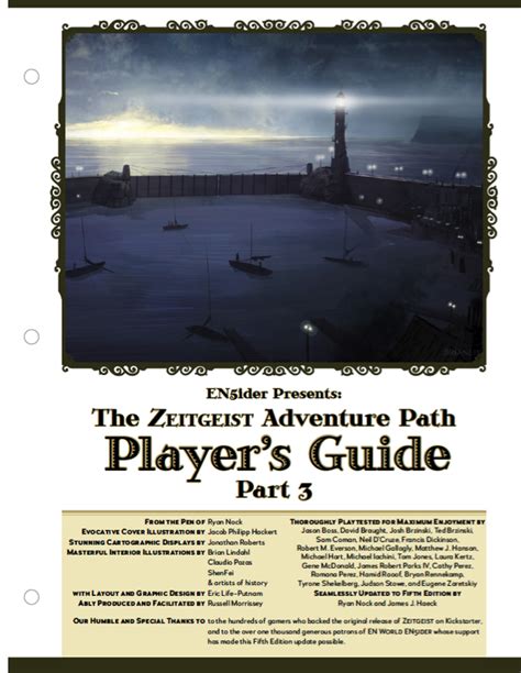 Zeitgeist Adventure Path Players Guide Part 3 Flint And The Rhc En