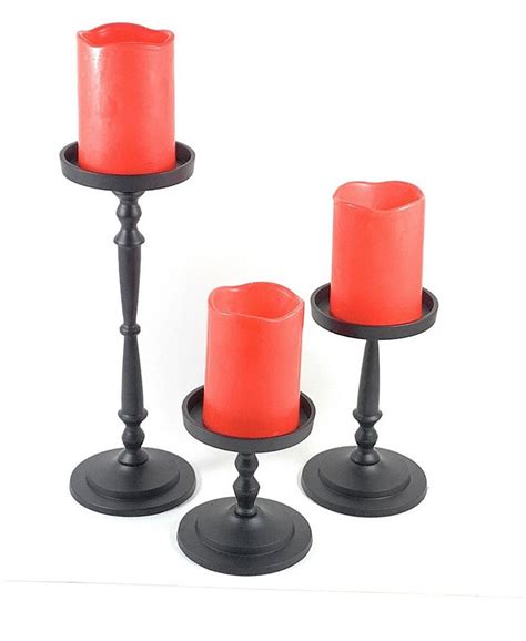 Vibhsa Pillar Candle Holders Set Of 3 Macys