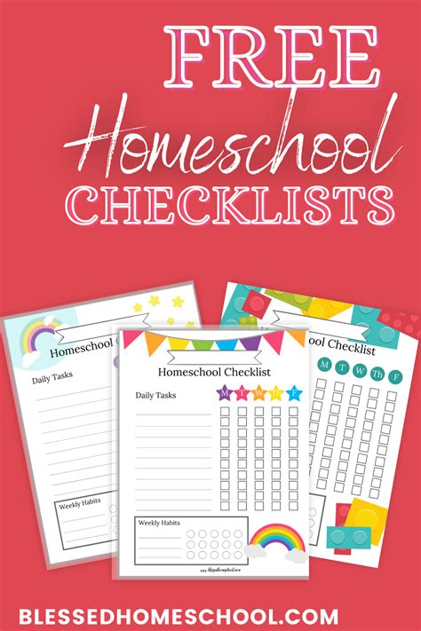 Free Homeschool Checklists Homeschool Checklist Free Homeschool
