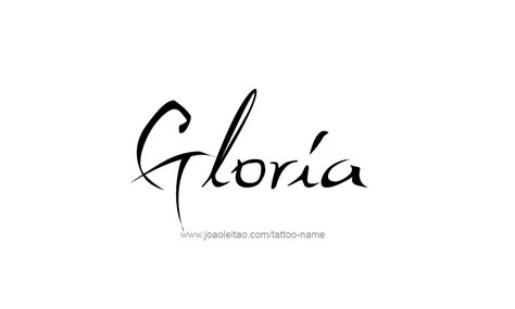 Gloria Name Tattoo Designs