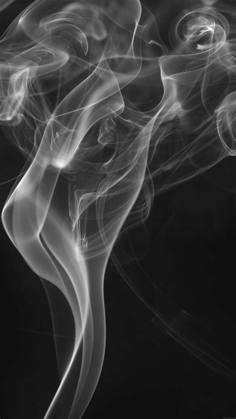 Vi49 Smoky Dark Bw Black Texture Smoke Pattern Wallpaper