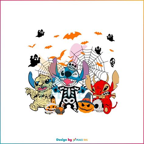 Cute Stitch Halloween Svg Disney Halloween Svg Digital File Peacesvg