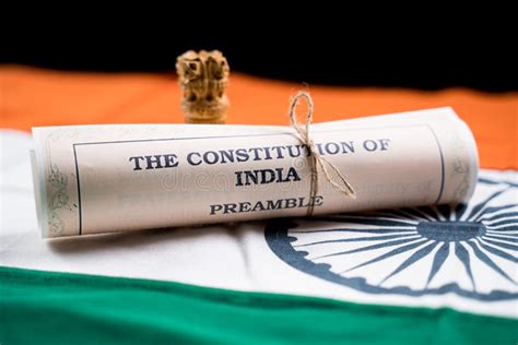 Indian Constitution Or Bharatiya Savidhana Preamble Old Scattered Text