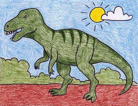 Draw A T Rex · Art Projects For Kids