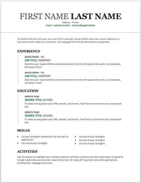 25 Free Resume Templates For Microsoft Word And How To Make