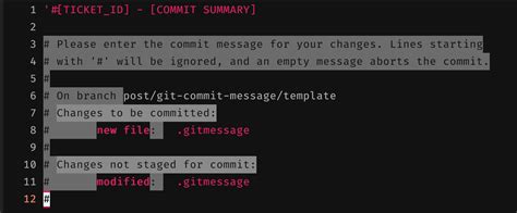 TIL Creating Git Commit Message Template