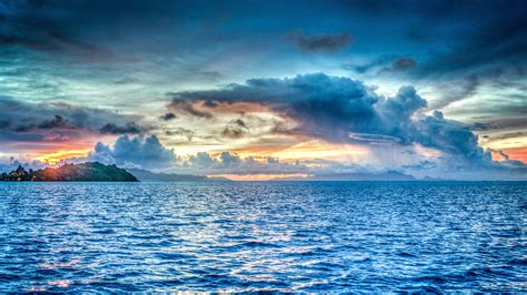 3840x2160 Bora Bora French Polynesia Sunset Ocean Pacific 4k Hd 4k