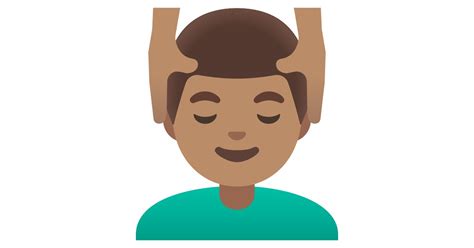 💆🏽‍♂️ Uomo Che Riceve Un Massaggio Carnagione Olivastra Emoji In 100