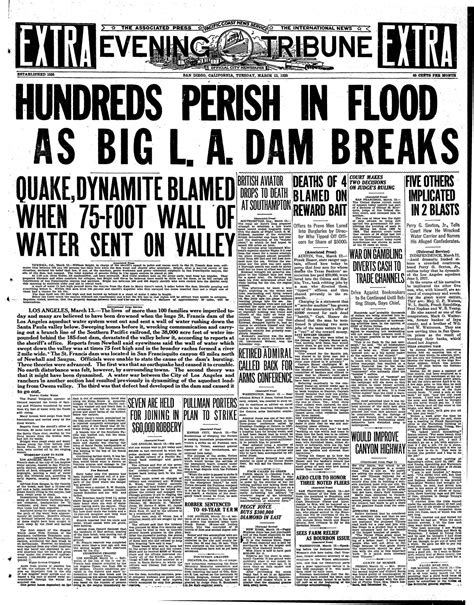 Hundreds perish in flood - The San Diego Union-Tribune