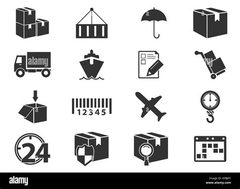 Shipping And Delivery Icons Stock Photo Alamy