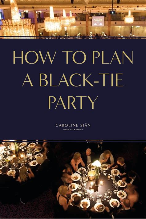 The Cover Of How To Plan A Black Tie Party By Carole Stan With An Overhead View Of Tables And