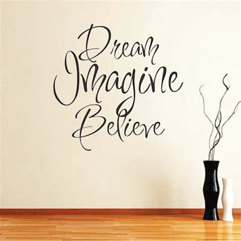 Dctop Dream Imagine Believe Vinyl Wall Art Decals Stickers Quotes And Sayings Chinese