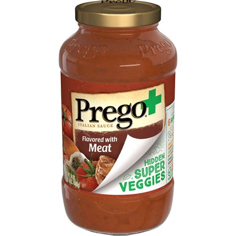 Del monte meat flavored pasta sauce, 24 oz. Prego Plus Italian Sauce, Flavored with Meat | Shop ...