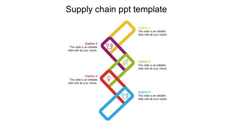 Elegant Supply Chain Ppt Template In Multicolor Design