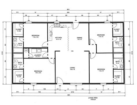 It was firstly built in the united states in the 1920's. Rectangle Ranch Floor Plans - House Decor Concept Ideas