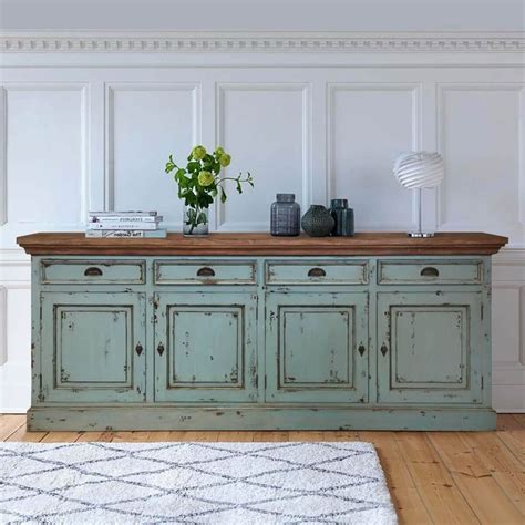 scranton ocean blue two tone solid wood extra long sideboard extra long sideboard sideboard