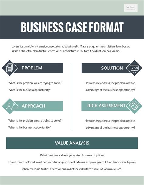 Business Case Format Infographic Template Visme