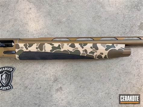 Beretta Duck Hunting Shotgun With A Old School Cerakote Camo Finish By