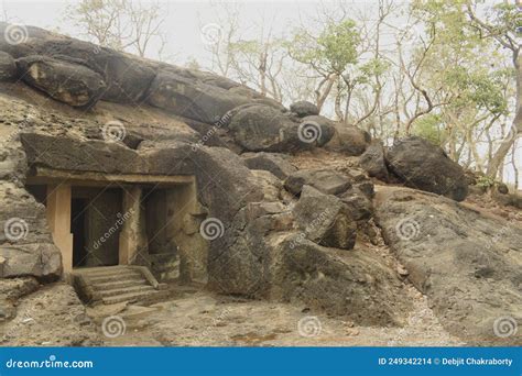 Cave On The Hill Slope Stock Photo Image Of Place Mountain 249342214