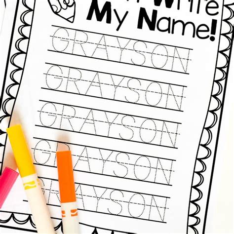 Name Writing Practice Handwriting Freebie Name Writing Practice