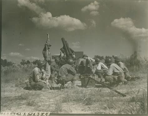 155mm Howitzer Crew From 564th Field Artillery Battalion At Fort