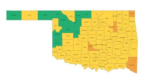 Oklahoma Unveils Color Coded County Map For Covid 19