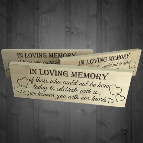 In Loving Memory With Our Hearts Freestanding Wooden Plaque