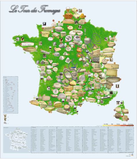 Cheese Maps Of France
