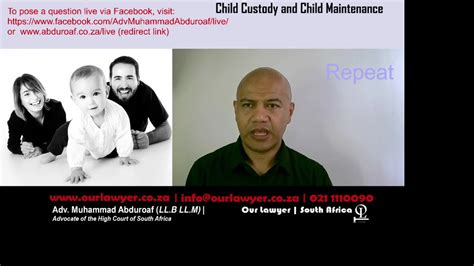 Qanda On Child Maintenance And Child Custody By Advocate Muhammad