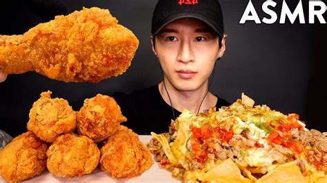 Asmr Fried Chicken Loaded Nachos Mukbang No Talking Eating Sounds Zach Choi Asmr Youtube