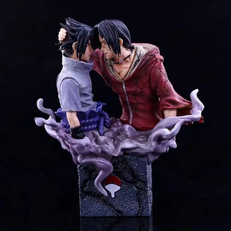 17cm anime naruto busts figure gk brotherhood reconciliation uchiha itachi uchiha sasuke action